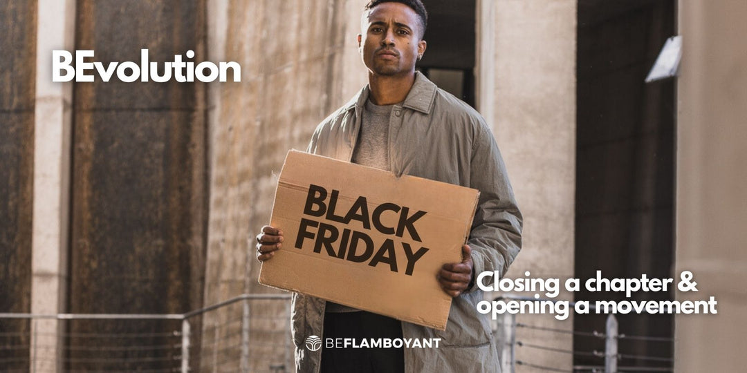 model holding black friday sign